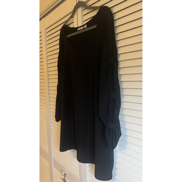 Susan Graver Liquid Knit Bateau Neck 3/4 Split  Sleeve Top A231769 Size 3X - Picture 6 of 9